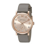 Marc Jacobs Baker Rose Gold Dial Grey Leather Strap Watch for Women - MBM1400 Buy Now By Marc Jacobs