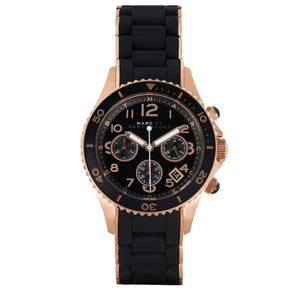 Marc Jacobs Rock Chronograph Black Dial Black Silicone Strap Watch for Women - MBM2553 Buy Now By Marc Jacobs