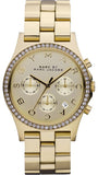 Marc Jacobs Henry Chronograph Gold Dial Gold Steel Strap Watch for Women - MBM3105 Buy Now By Marc Jacobs