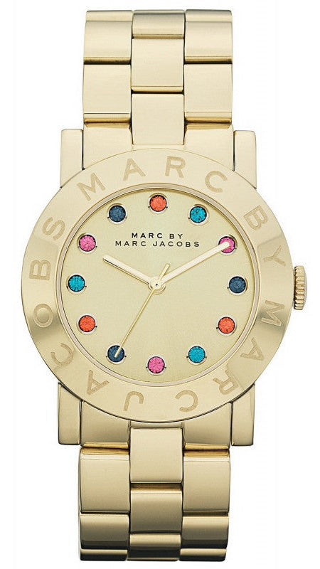 Marc Jacobs Blade Gold Dial Gold Steel Strap Watch for Women - MBM3141 Buy Now By Marc Jacobs