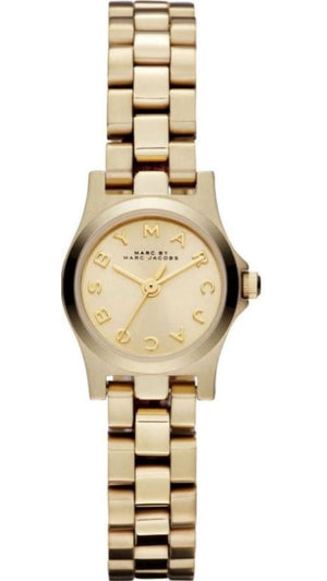 Marc Jacobs Henry Dinky Gold Dial Gold Steel Strap Watch for Women - MBM3199 Buy Now By Marc Jacobs