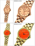 Marc Jacobs Henry Dinky Red Dial Gold Steel Strap Watch for Women - MBM3202 Buy Now By Marc Jacobs
