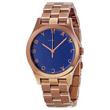 Marc Jacobs Henry Blue Dial Rose Gold Steel Strap Watch for Women - MBM3213 Buy Now By Marc Jacobs