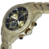 Marc Jacobs Rock Chronograph Black Dial Gold Steel Strap Watch for Women - MBM3253 Buy Now By Marc Jacobs