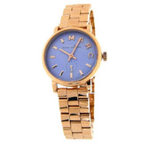 Marc Jacobs Mini Baker Blue Dial Rose Gold Steel Strap Watch for Women - MBM3285 Buy Now By Marc Jacobs