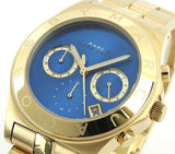 Marc Jacobs Blade Chronograph Blue Dial Gold Steel Strap Watch for Women - MBM3307 Buy Now By Marc Jacobs