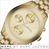 Marc Jacobs Peeker Chronograph Gold Dial Gold Steel Strap Watch for Women - MBM3393 Buy Now By Marc Jacobs