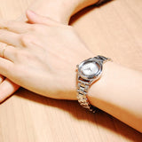 Marc Jacobs Tether Transparent Silver Dial Silver Steel Strap Watch for Women - MBM3416 Buy Now By Marc Jacobs