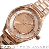 Marc Jacobs Tether Transparent Rose Gold Dial Rose Gold Steel Strap Watch for Women - MBM3417 Buy Now By Marc Jacobs