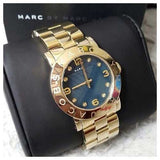 Marc Jacobs Amy Blue Dial Gold Steel Strap Watch for Women - MBM3166 Buy Now By Marc Jacobs