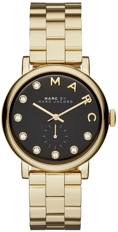 Marc Jacobs Baker Dexter Black Dial Gold Steel Strap Watch for Women - MBM3421 Buy Now By Marc Jacobs