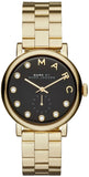 Marc Jacobs Baker Dexter Black Dial Gold Steel Strap Watch for Women - MBM3421