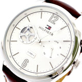 Tommy Hilfiger Deacon White Dial Brown Leather Strap Watch for Men - 1791550 Buy Now By Tommy Hilfiger