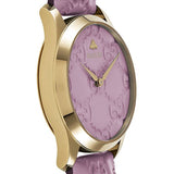 Gucci G Timeless Quartz Lilac Dial Lilac Leather Strap Watch For Women - YA1264098 Buy Now By Gucci