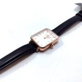 Daniel Wellington Quadro White Dial Black Leather Strap Watch For Women - DW00100434 Buy Now By Daniel Wellington