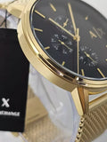 Armani Exchange Cayde Chronograph Black Dial Gold Mesh Strap Watch For Men - AX2715 Buy Now By Armani Exchange