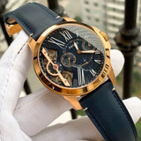 Fossil Grant Twist Multifunction Blue Dial Blue Leather Strap Watch for Men - ME1162 Buy Now By Fossil