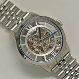 Fossil Townsman Automatic Skeleton Silver Dial Silver Steel Strap Watch for Men - ME3044 Buy Now By Fossil