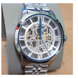 Fossil Townsman Automatic Skeleton Silver Dial Silver Steel Strap Watch for Men - ME3044 Buy Now By Fossil