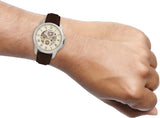 Fossil Grant Automatic White Dial Brown Leather Strap Watch for Men - ME3052 Buy Now By Fossil