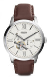 Fossil Townsman Automatic White Dial Brown Leather Strap Watch for Men - ME3064 Buy Now By Fossil