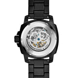 Fossil Modern Machine Automatic Silver Dial Black Steel Strap Watch for Men - ME3080 Buy Now By Fossil