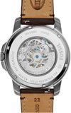 Fossil Grant Automatic Skeleton Black Dial Brown Leather Strap Watch for Men - ME3095 Buy Now By Fossil