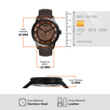 Fossil Townsman Automatic Skeleton Brown Dial Brown Leather Strap Watch for Men - ME3098 Buy Now By Fossil