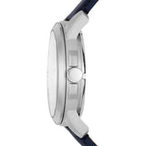 Fossil Grant Automatic Skeleton Silver Dial Blue Leather Strap Watch for Men - ME3111 Buy Now By Fossil