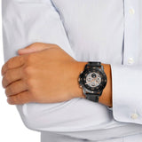 Fossil Grant Sport Automatic Skeleton Black Dial Black Leather Strap Watch for Men - ME3138 Buy Now By Fossil