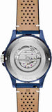 Fossil Crewmaster Sports Automatic Blue Dial Blue Leather Strap Watch for Men - ME3149 Buy Now By Fossil