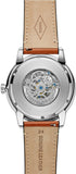 Fossil Townsman Automatic Skeleton Blue Dial Brown Leather Strap Watch for Men - ME3154 Buy Now By Fossil