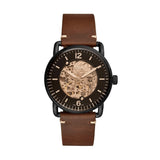 Fossil Commuter Automatic Black Dial Brown Leather Strap Watch for Men - ME3158 Buy Now By Fossil