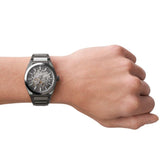 Fossil Everett Automatic Skeleton Grey Dial Grey Steel Strap Watch for Men - ME3206 Buy Now By Fossil