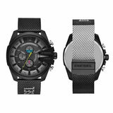Diesel Mega Chief Chronograph Black Dial Black Mesh Bracelet Watch For Men - DZ4514 Buy Now By Diesel