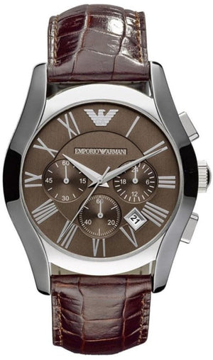 Emporio Armani Valente Chronograph Brown Dial Brown Leather Strap Watch For Men - AR0671 Buy Now By Emporio Armani