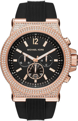 Michael Kors Dylan Chronograph Black Dial Black Rubber Strap Watch For Women - MK8557 Buy Now By Michael Kors