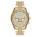 Michael Kors Lexington Chronograph Gold Dial Gold Steel Strap Watch For Men - MK8579 Buy Now By Michael Kors