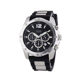 Guess Intrepid Chronograph Black Dial Two Tone Steel Strap Watch for Men - W0167G1 Buy Now By Guess