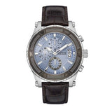 Guess Pinnacle Chronograph Quartz Blue Dial Brown Leather Strap Watch For Men - W0673G1 Buy Now By Guess