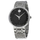 Movado 1881 Automatic Black Dial Silver Steel Strap Watch for Men - 606914 Buy Now By Movado