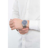 Guess Hendrix Chronograph Blue Dial Silver Steel Strap Watch for Men - W1309G1 Buy Now By Guess