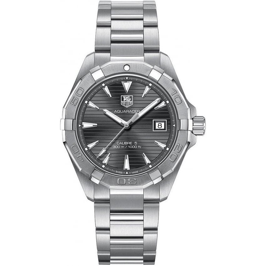 Tag Heuer Aquaracer Automatic Anthracite Grey Dial Silver Steel Strap Watch for Men - WAY2113.BA0928 Buy Now By Tag Heuer