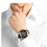 Hugo Boss Chronograph Black Dial Black Leather Strap Watch For Men - 1513266 Buy Now By Hugo Boss