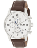 Hugo Boss Navigator White Dial Brown Leather Strap Watch for Men - 1513495 Buy Now By Hugo Boss