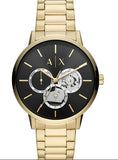 Armani Exchange Cayde Chronograph Black Dial Gold Steel Strap Watch for Men - AX2747 Buy Now By Armani Exchange