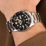 Seiko 5 Sports Automatic Black Dial Silver Steel Strap Watch For Men - SRPD57K1 Buy Now By Seiko