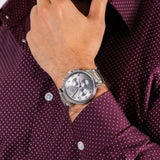 Tommy Hilfiger Chronograph Grey Dial Silver Steel Strap Watch for Men - 1710382