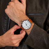 Tommy Hilfiger Dean Quartz Multifunction White Dial Brown Leather Strap Watch for Men - 1791274 Buy Now By Tommy Hilfiger