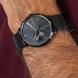 Tommy Hilfiger Brooklyn Black Dial Black Mesh Bracelet Watch for Men - 1791507 Buy Now By Tommy Hilfiger